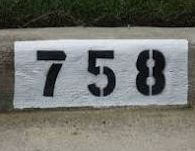 House Number Curb Painting